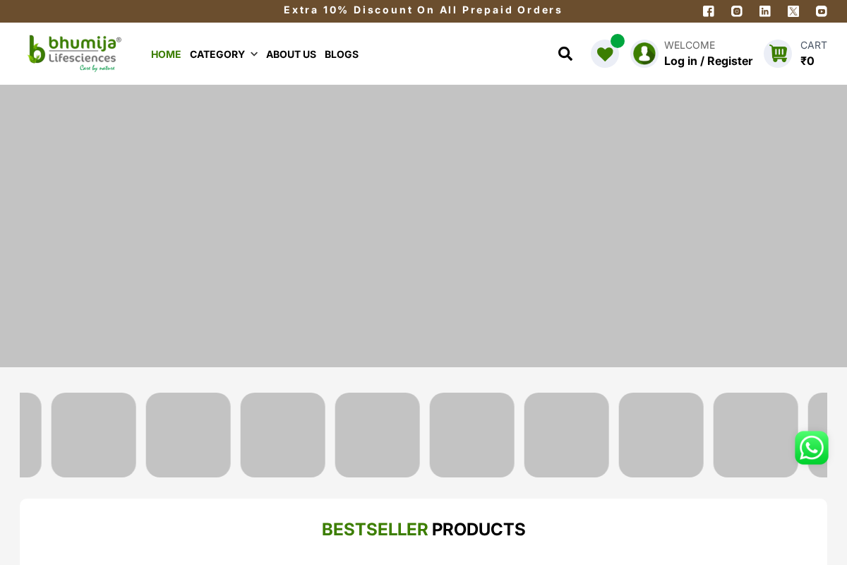 Bhumija Lifesciences homepage screenshot