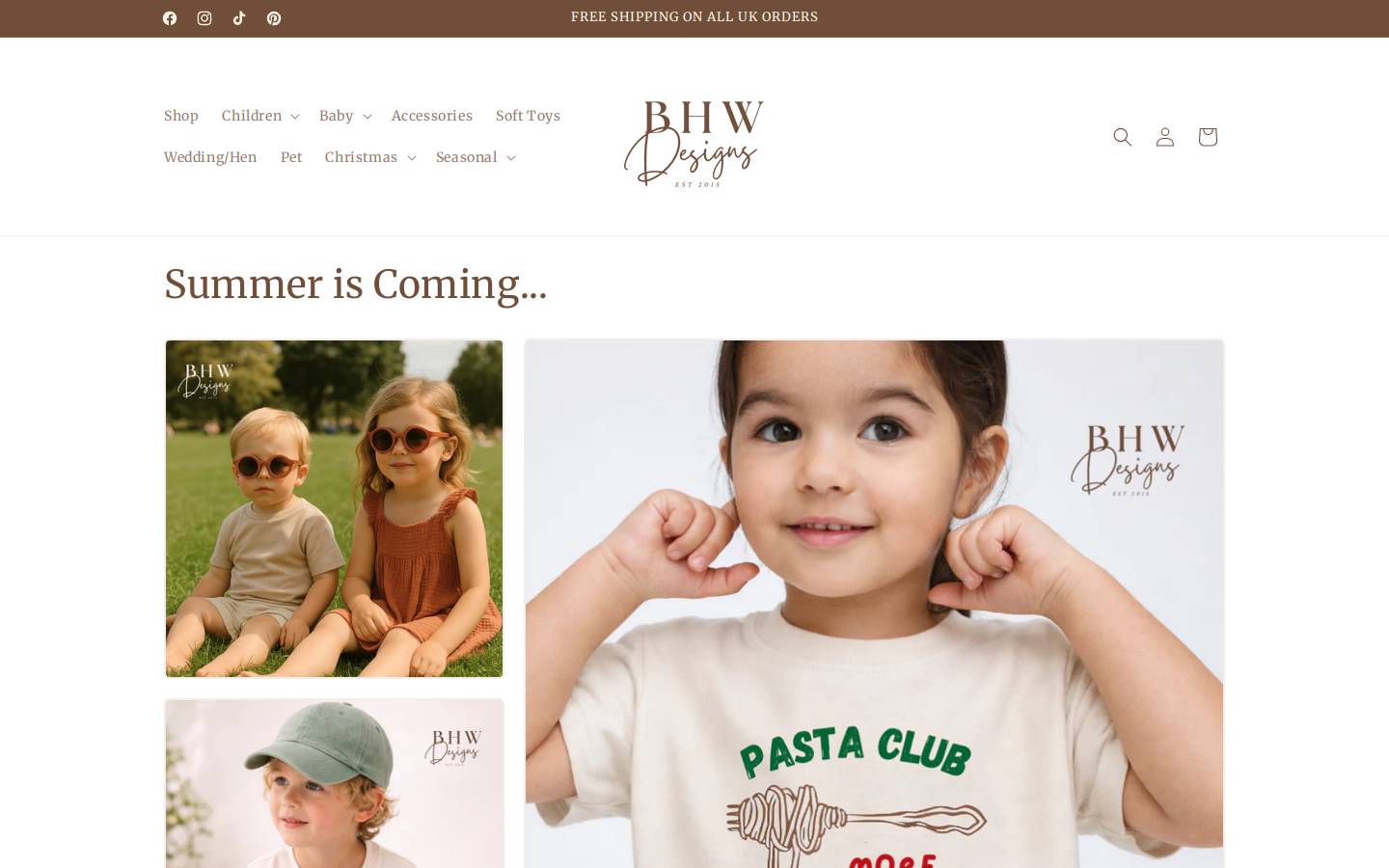 bhwdesigns.com homepage screenshot