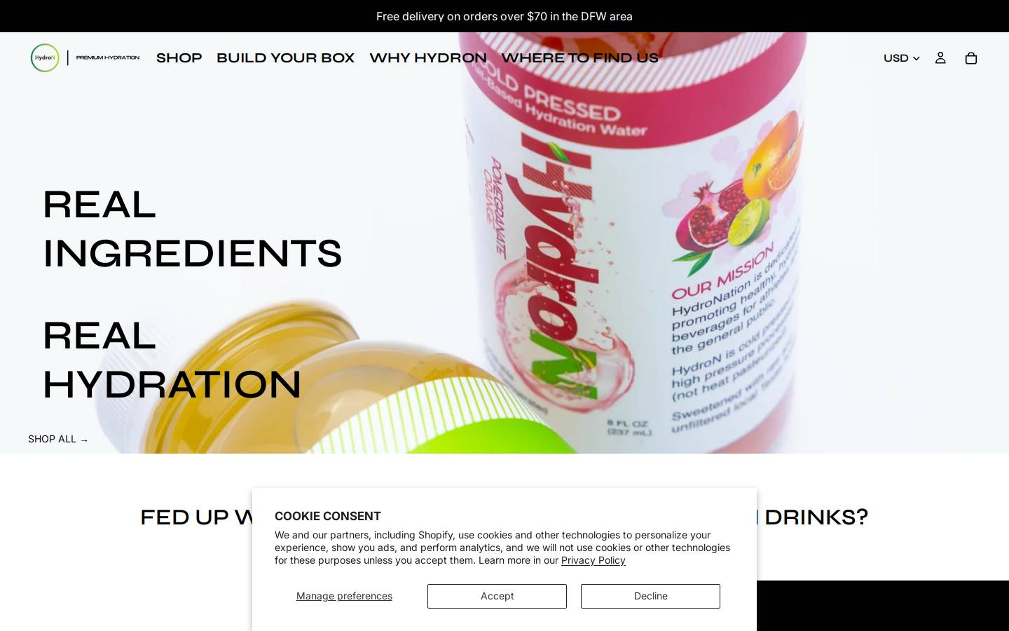 bhydron.com homepage screenshot