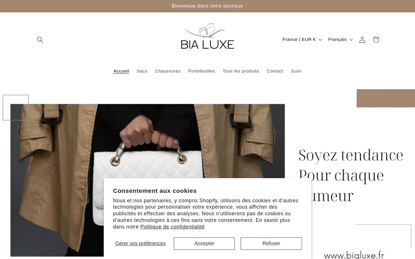 bialuxe.fr homepage screenshot