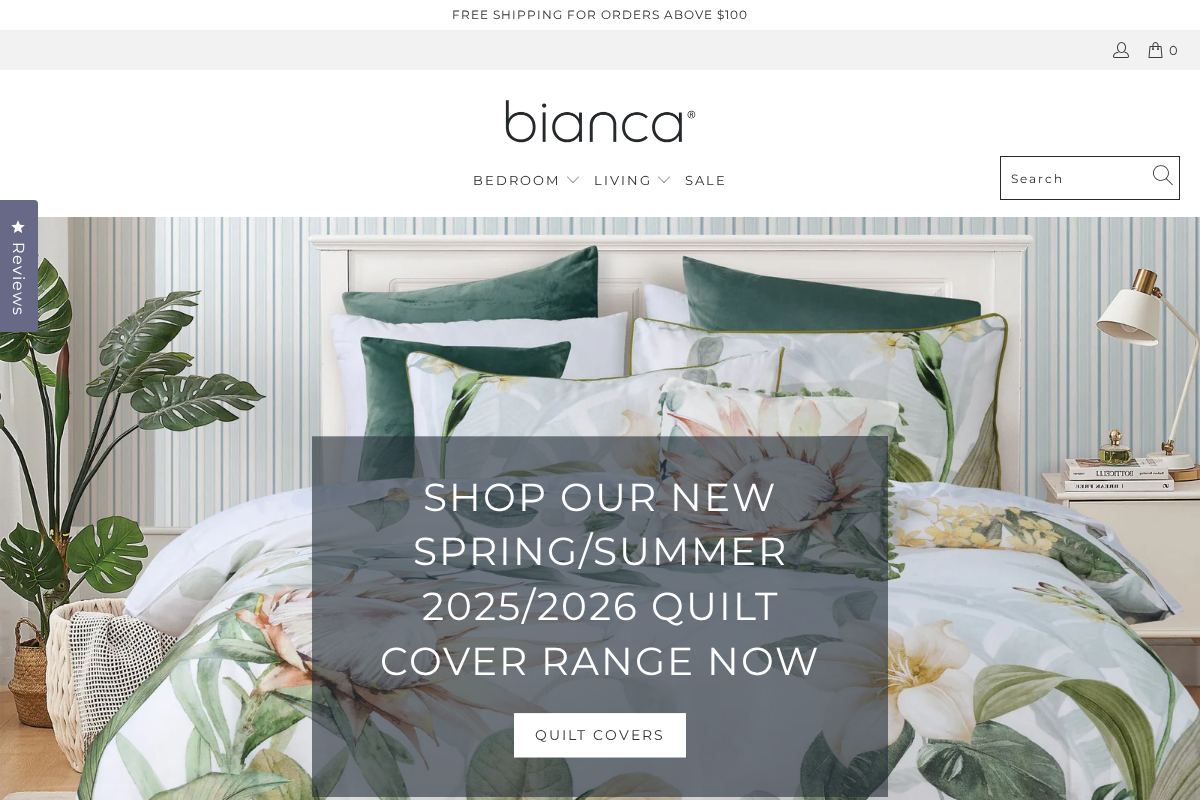 Bianca Australia homepage screenshot