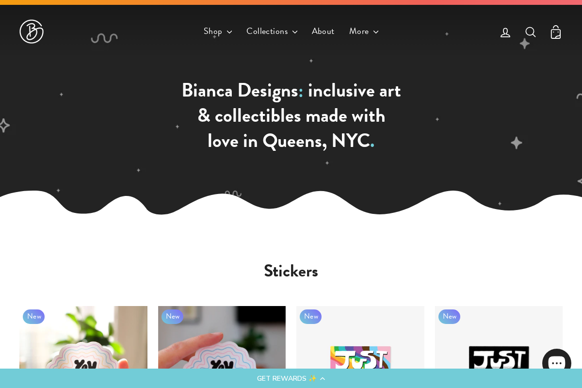 Bianca Designs homepage screenshot