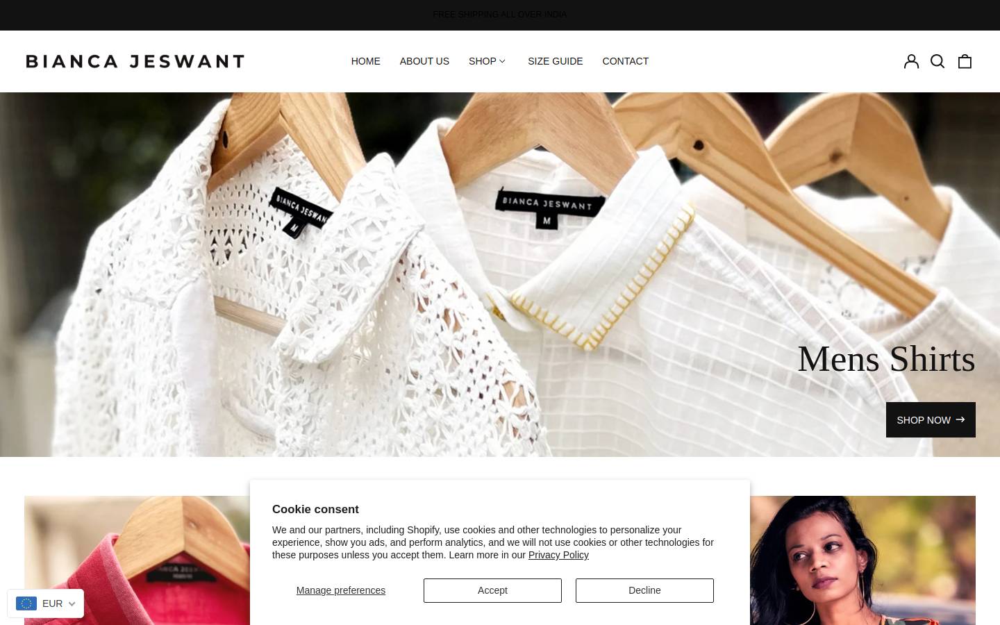 biancajeswant.com homepage screenshot
