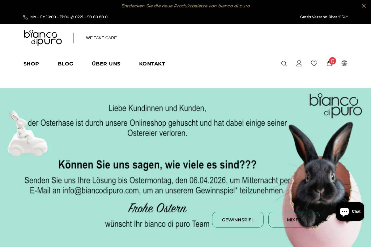 biancodipuro.com homepage screenshot