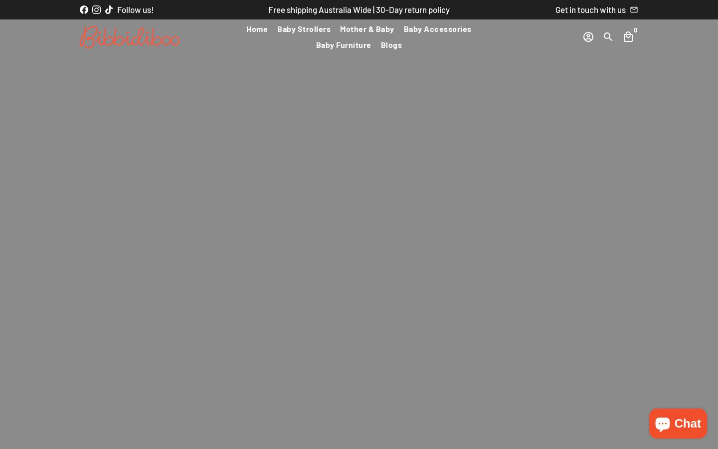 Bibbidiboo Prams homepage screenshot