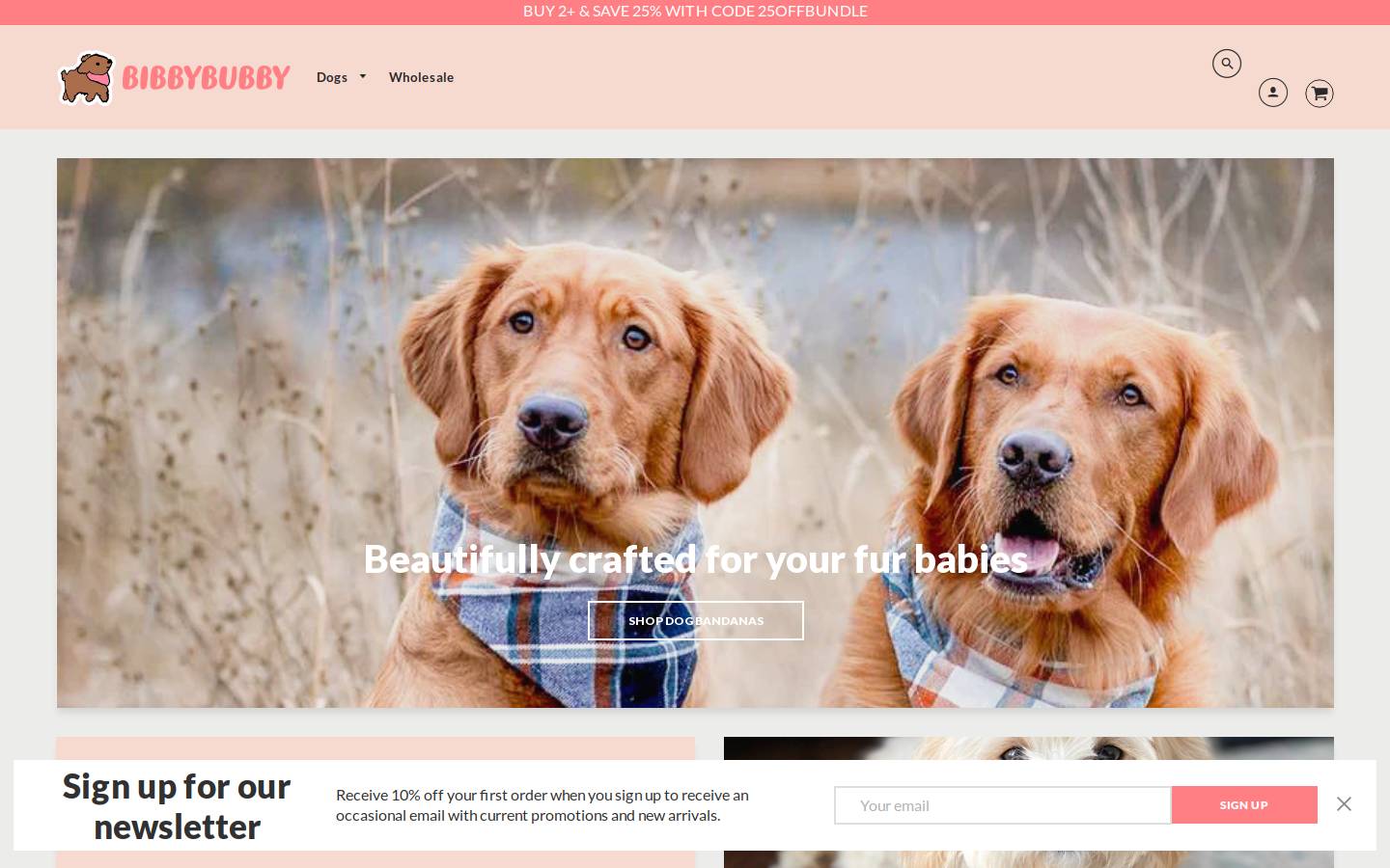 bibbybubby.com homepage screenshot