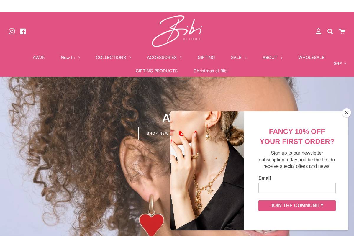 Bibibijoux homepage screenshot