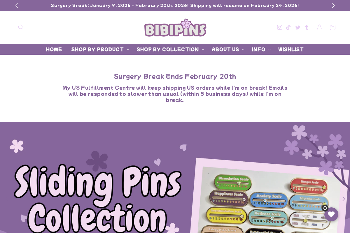 Bibipins homepage screenshot