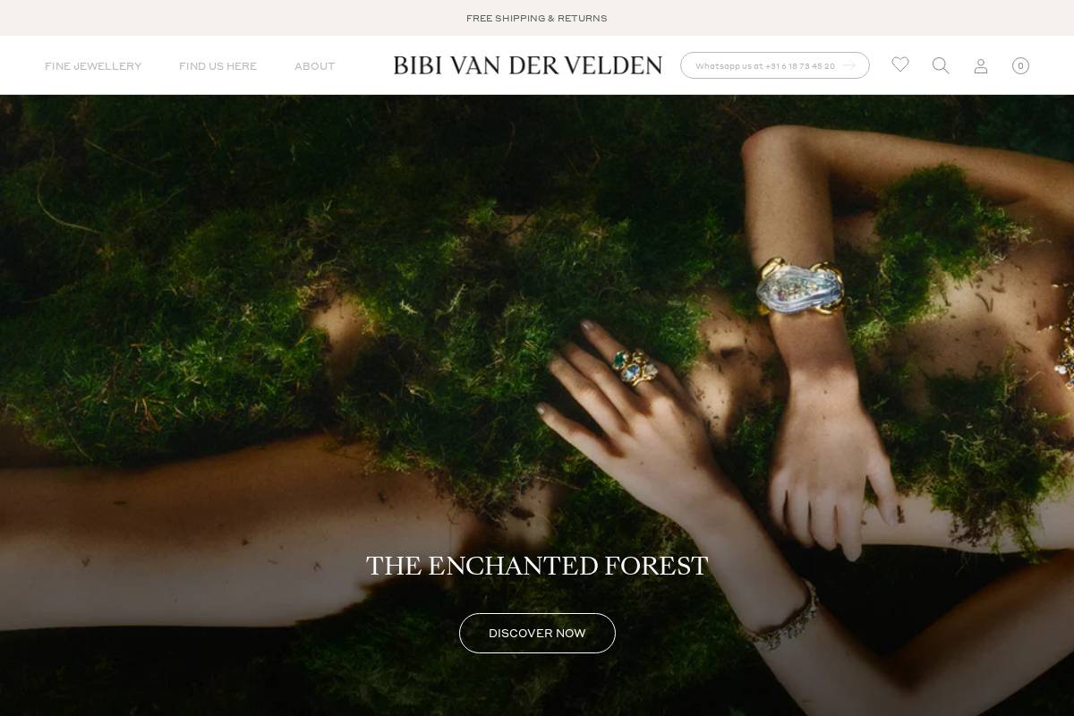 bibivandervelden.com homepage screenshot