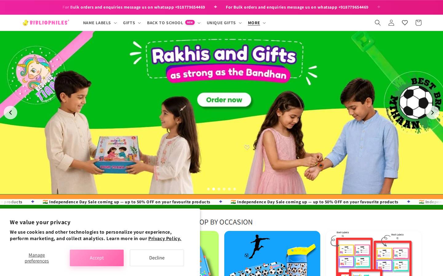 bibliophiles.in homepage screenshot