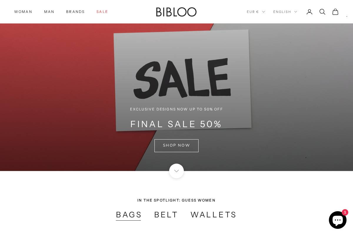 BIBLOO homepage screenshot