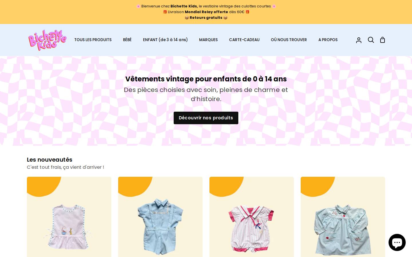 bichettekids.com homepage screenshot