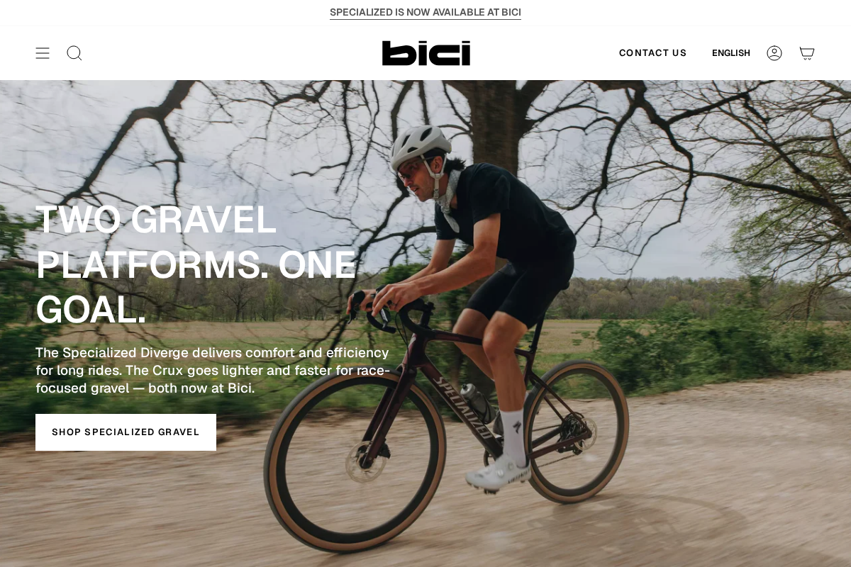 Bici  homepage screenshot