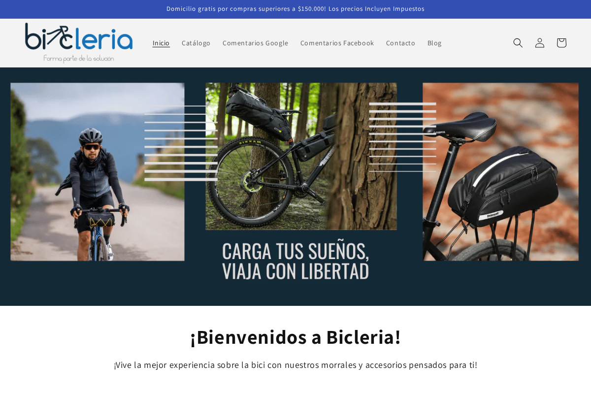 Bicleria homepage screenshot