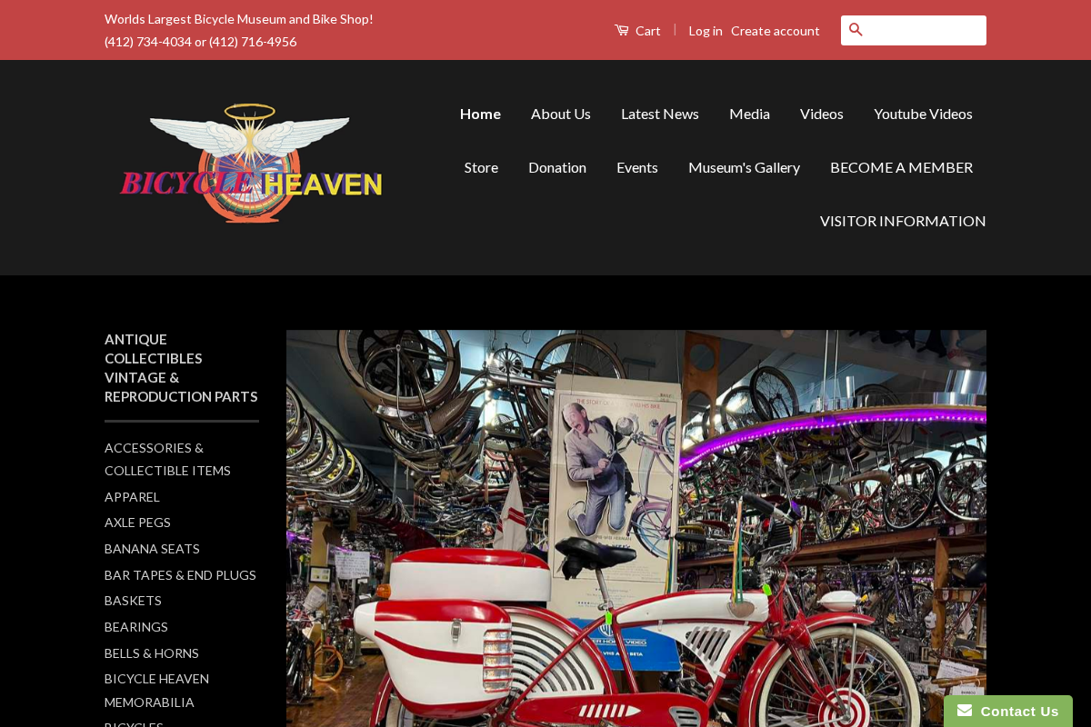 Bicycle Heaven homepage screenshot