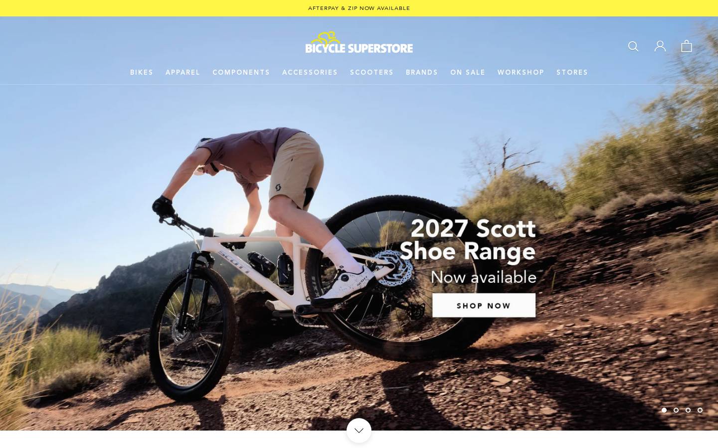 Bicycle Superstore homepage screenshot