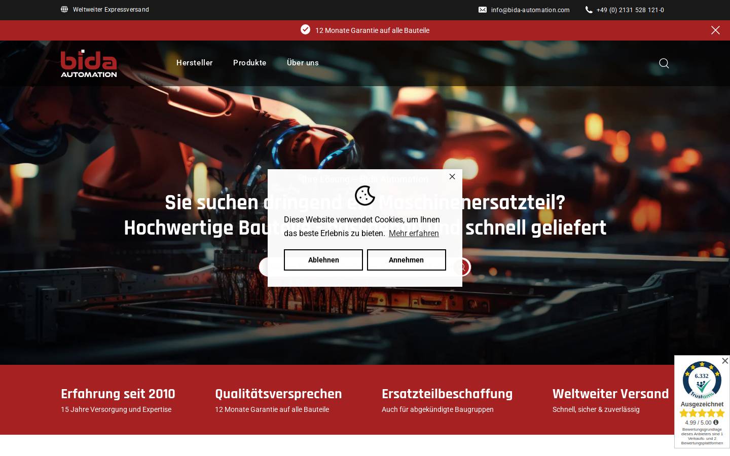 bida-automation.com homepage screenshot