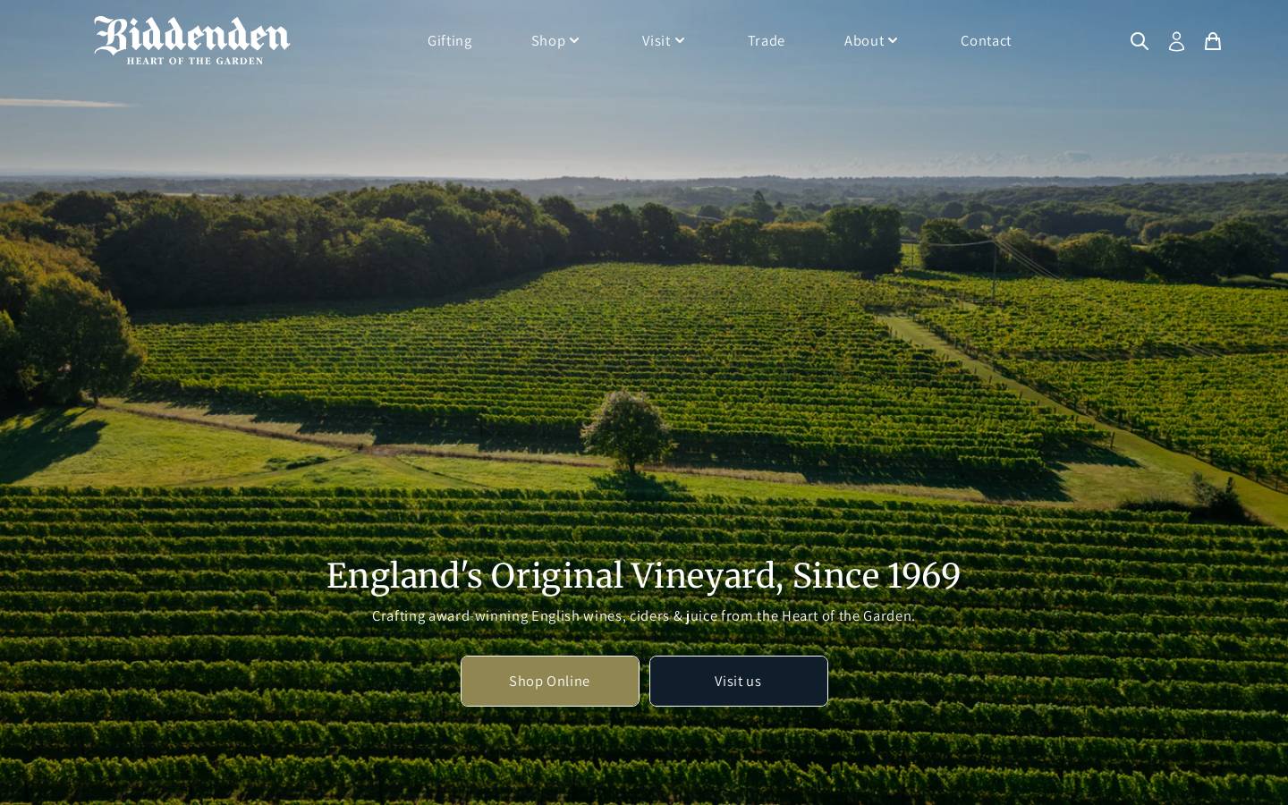 biddendenvineyards.com homepage screenshot