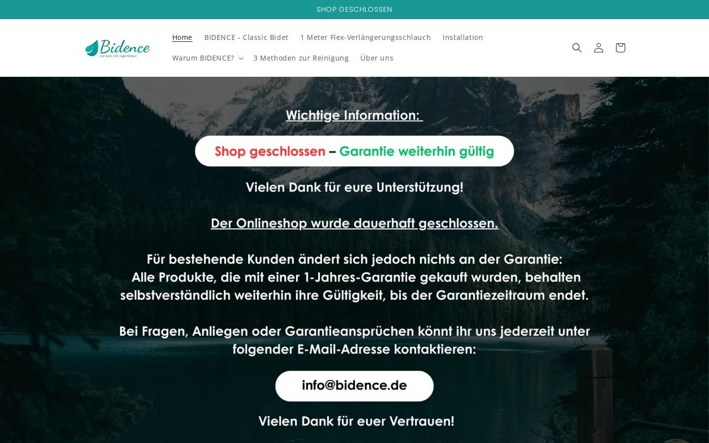 bidence.de homepage screenshot