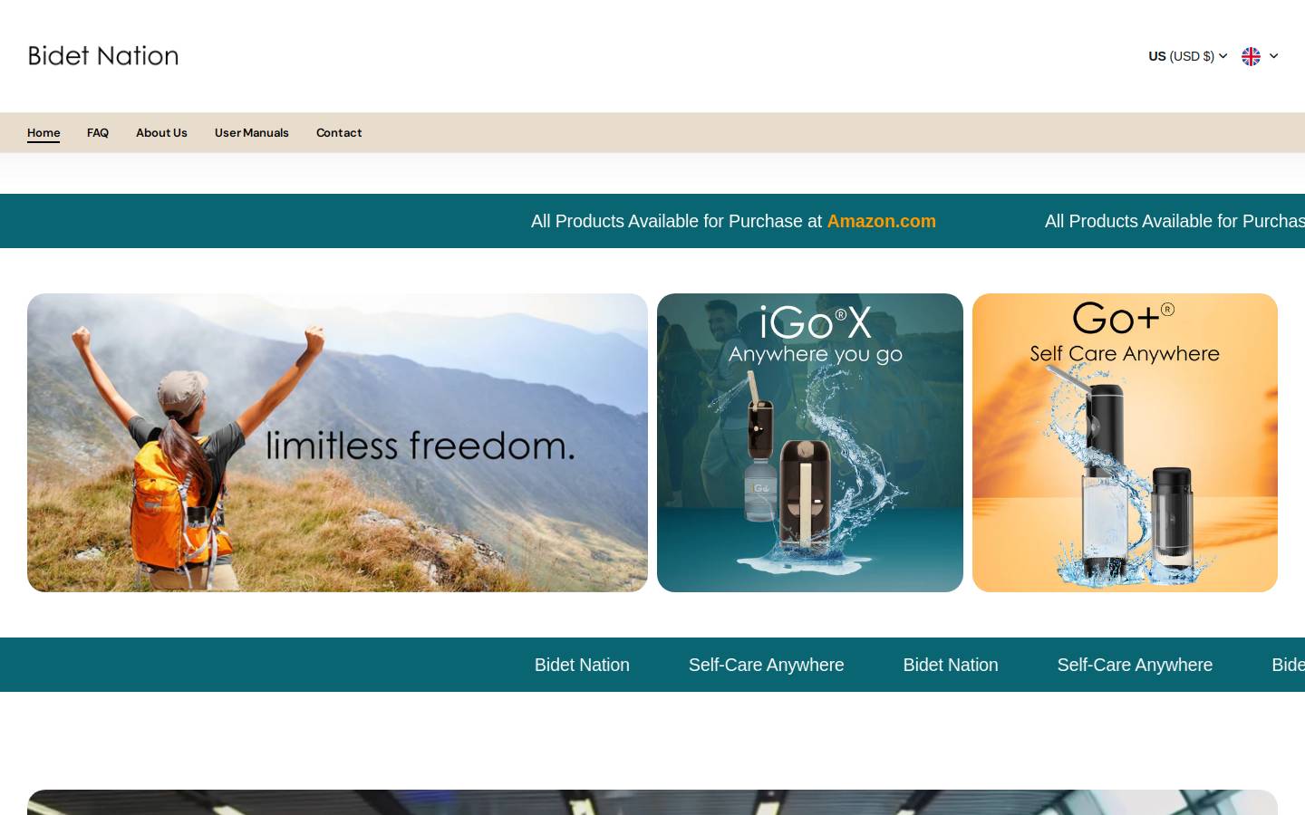 bidet-nation.com homepage screenshot