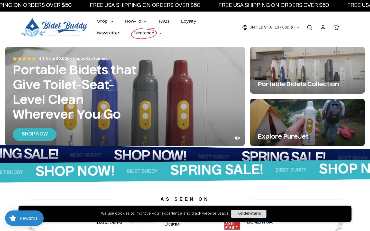 bidetbuddy.com homepage screenshot