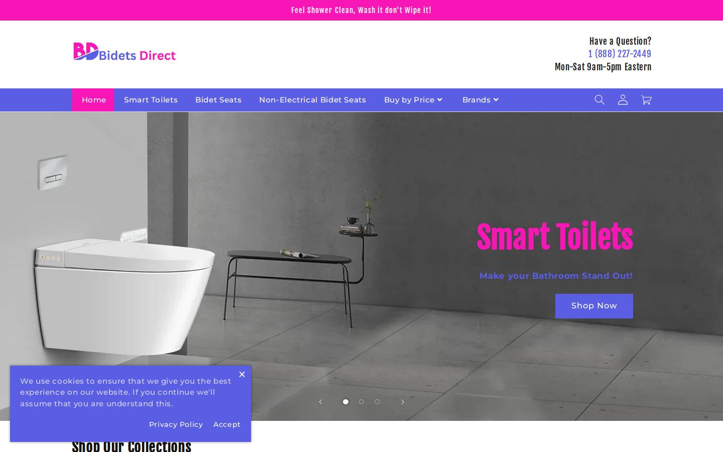 bidetsdirect.com homepage screenshot