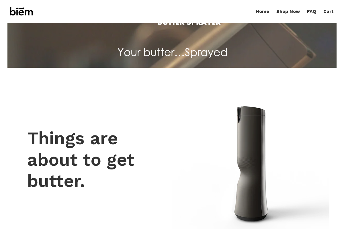 biemspray.com homepage screenshot