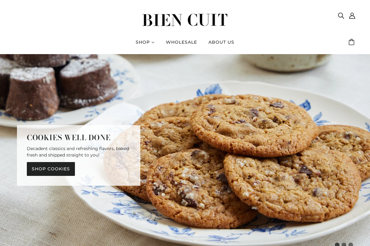Bien Cuit Provisions homepage screenshot