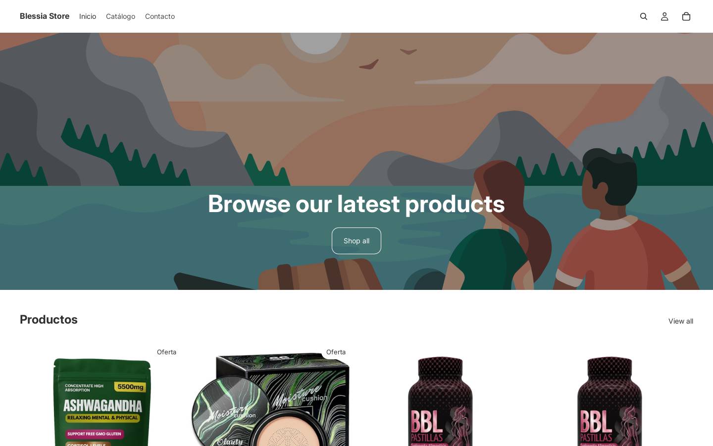 bienestar-blessia.com homepage screenshot