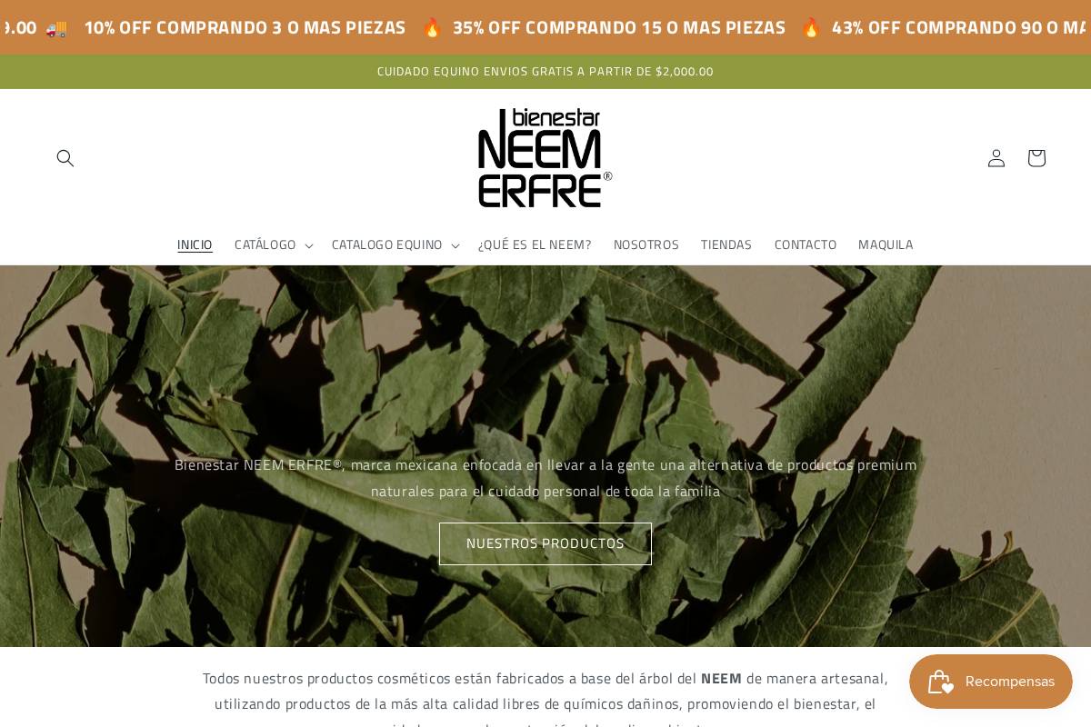 bienestarneem.com.mx homepage screenshot