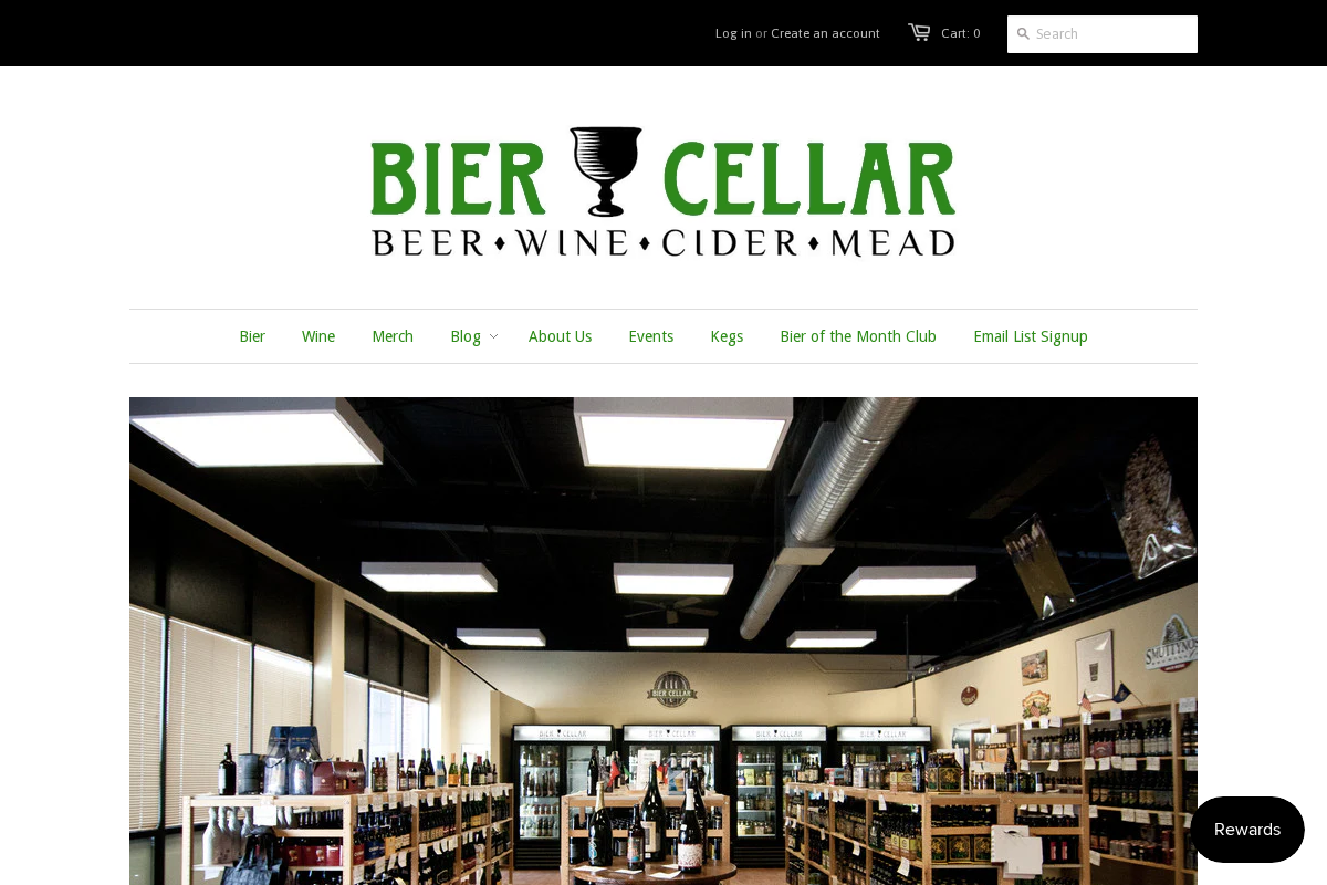biercellar.com homepage screenshot