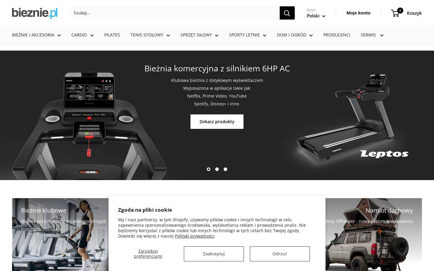 bieznie.pl homepage screenshot