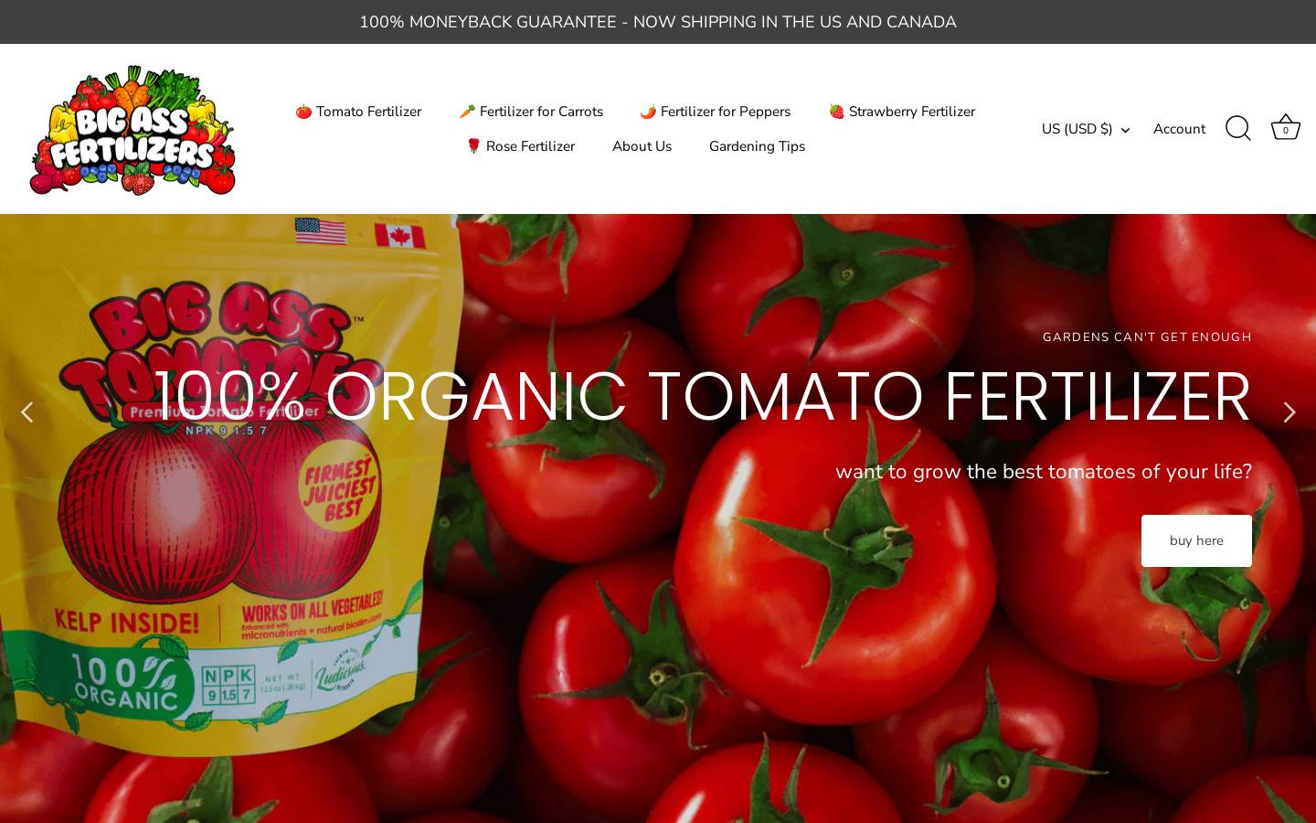 bigassfertilizers.com homepage screenshot