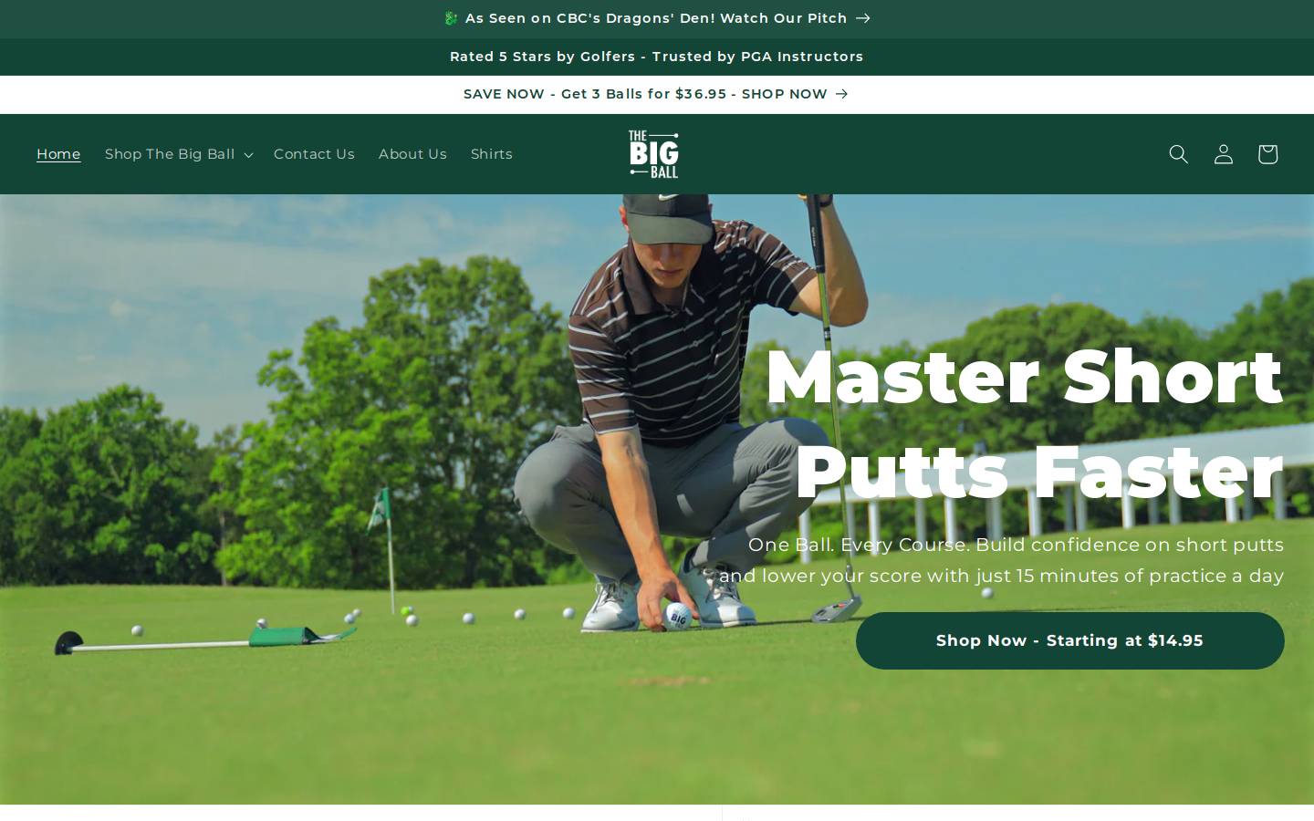 bigballgolfing.com homepage screenshot