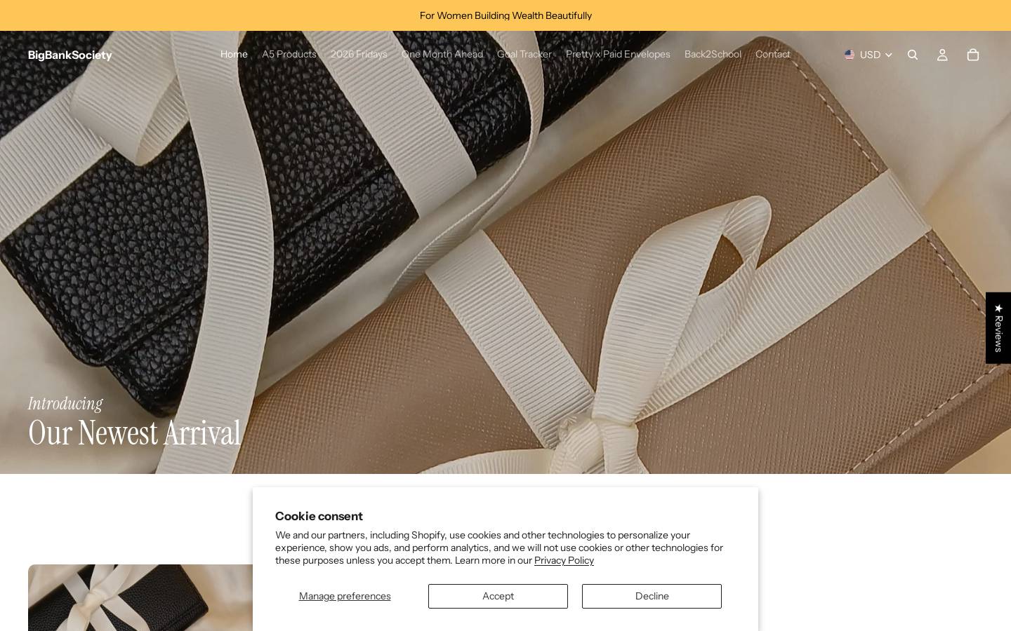 bigbanksociety.com homepage screenshot