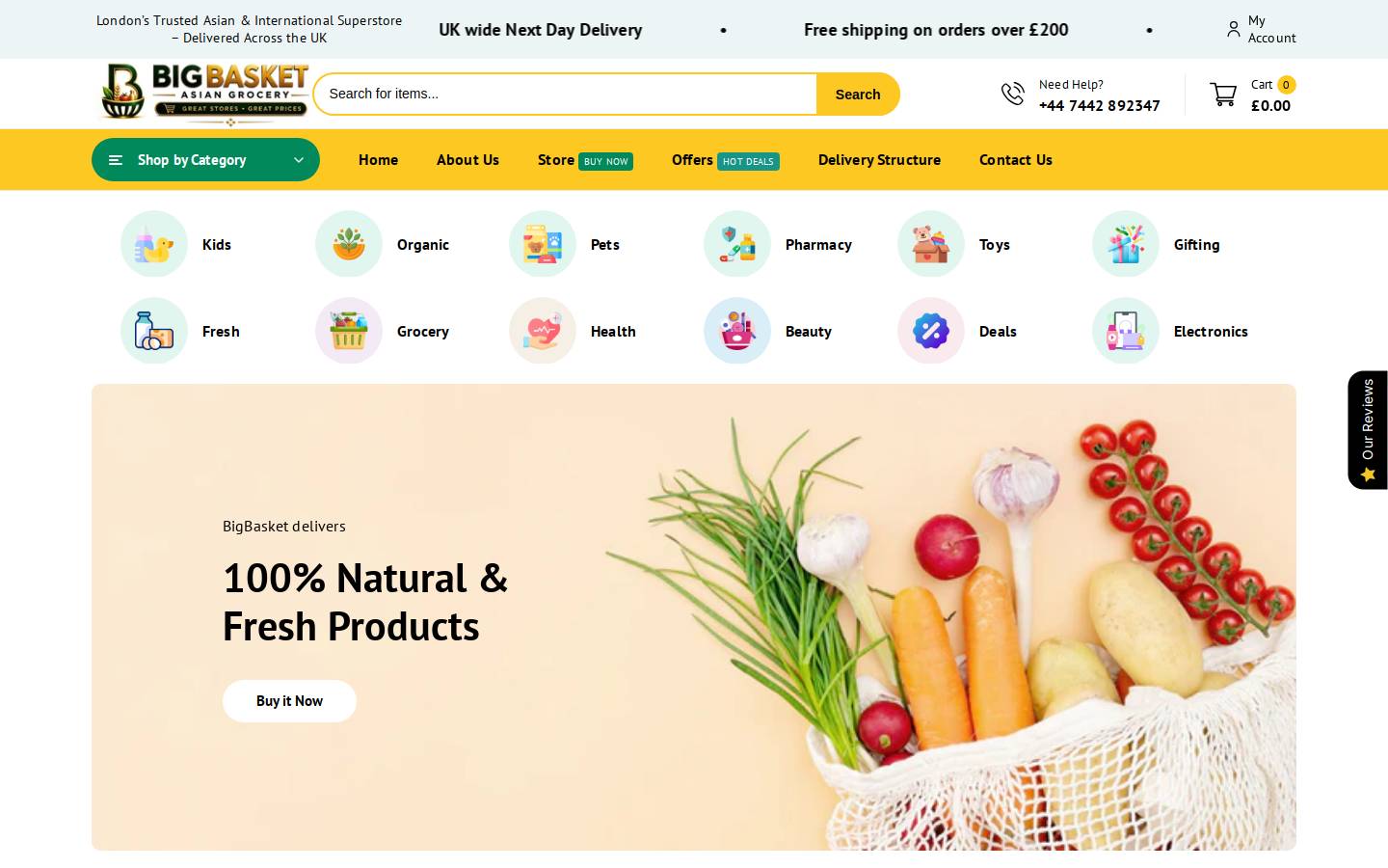 bigbasketstore.com homepage screenshot