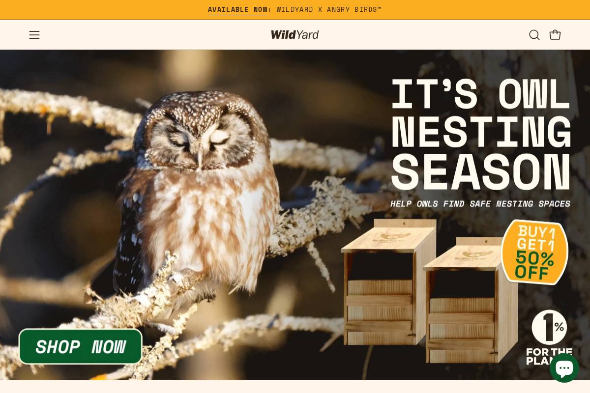Wildyard & Big Bat Box homepage screenshot