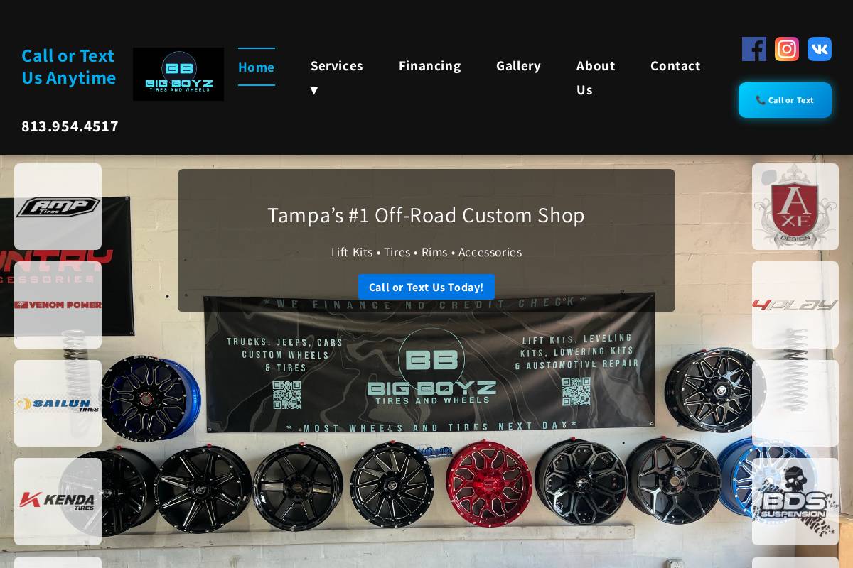 bigboyztires.com homepage screenshot