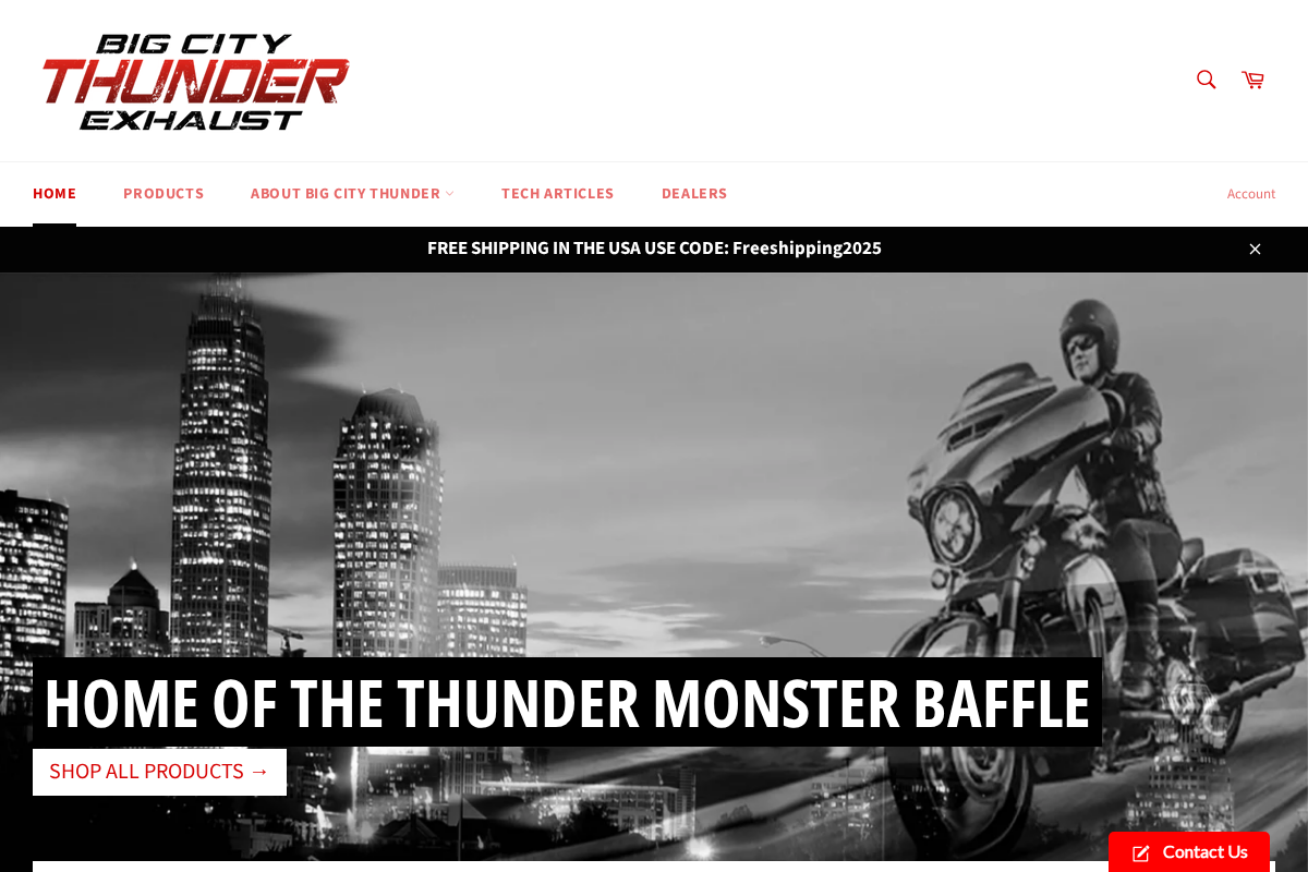 Big City Thunder homepage screenshot