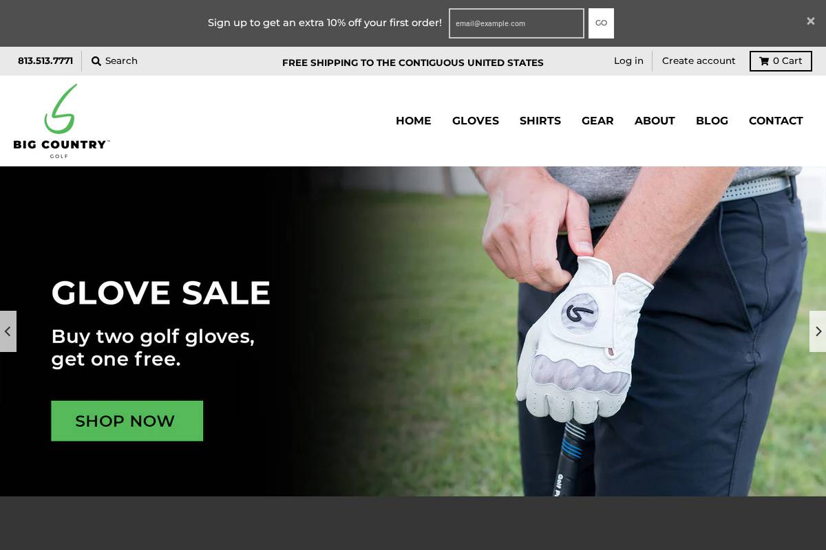 bigcountrygolf.com homepage screenshot