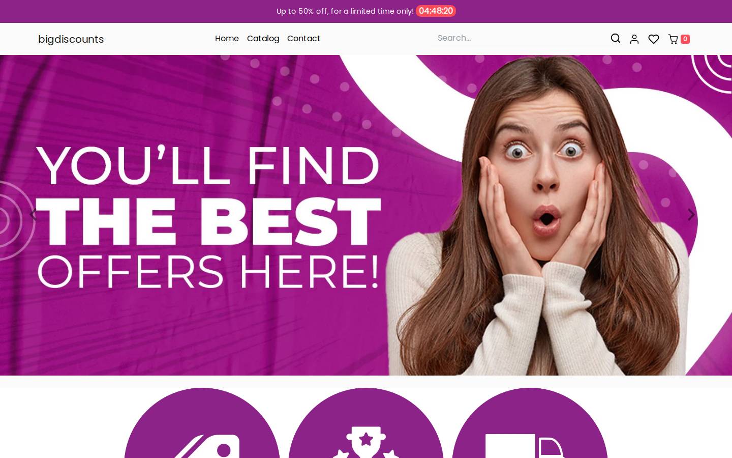 bigdiscountsonline.com homepage screenshot