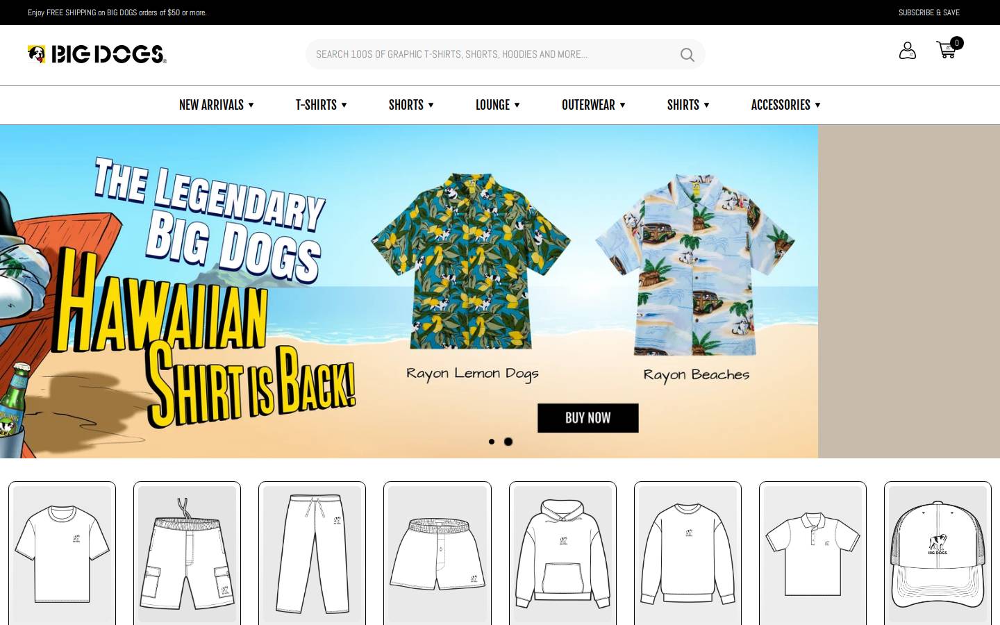 Big Dogs homepage screenshot