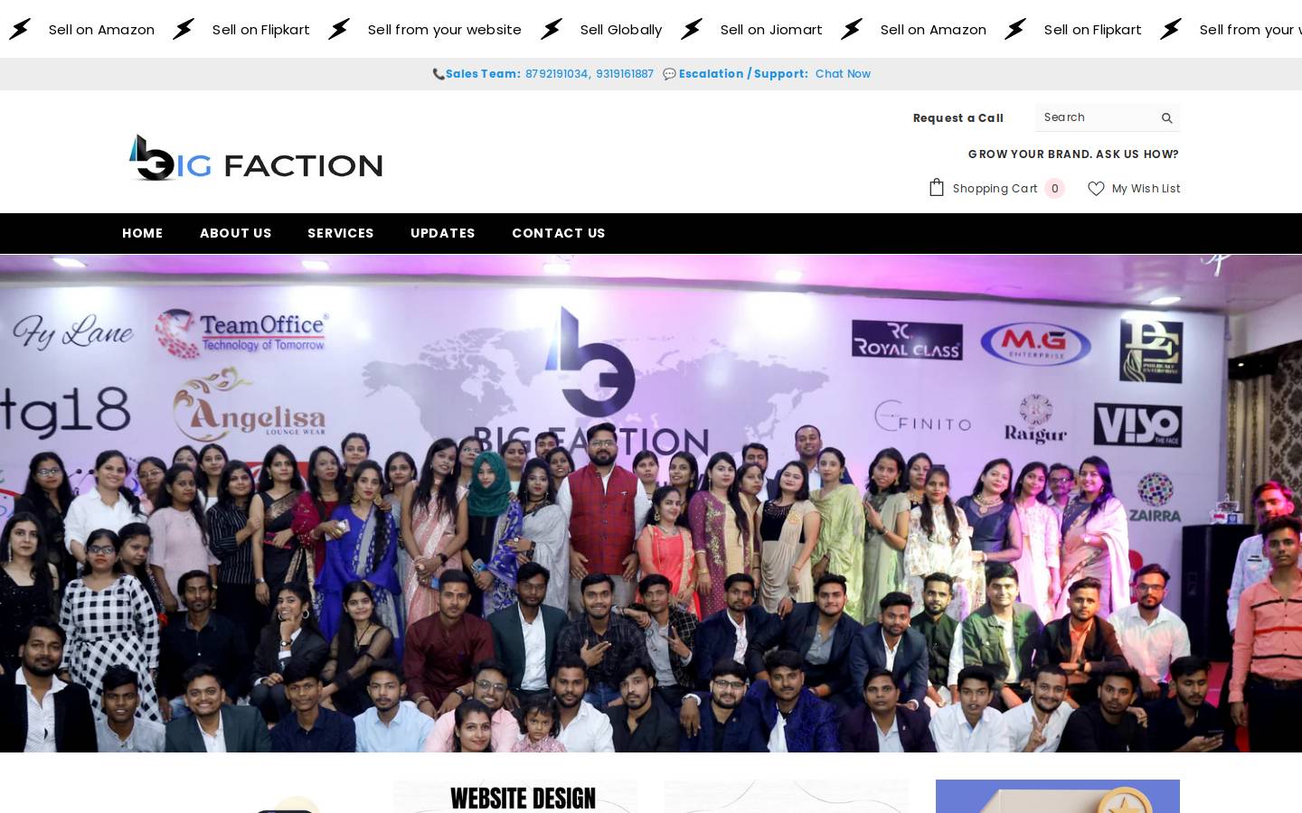 bigfaction.com homepage screenshot