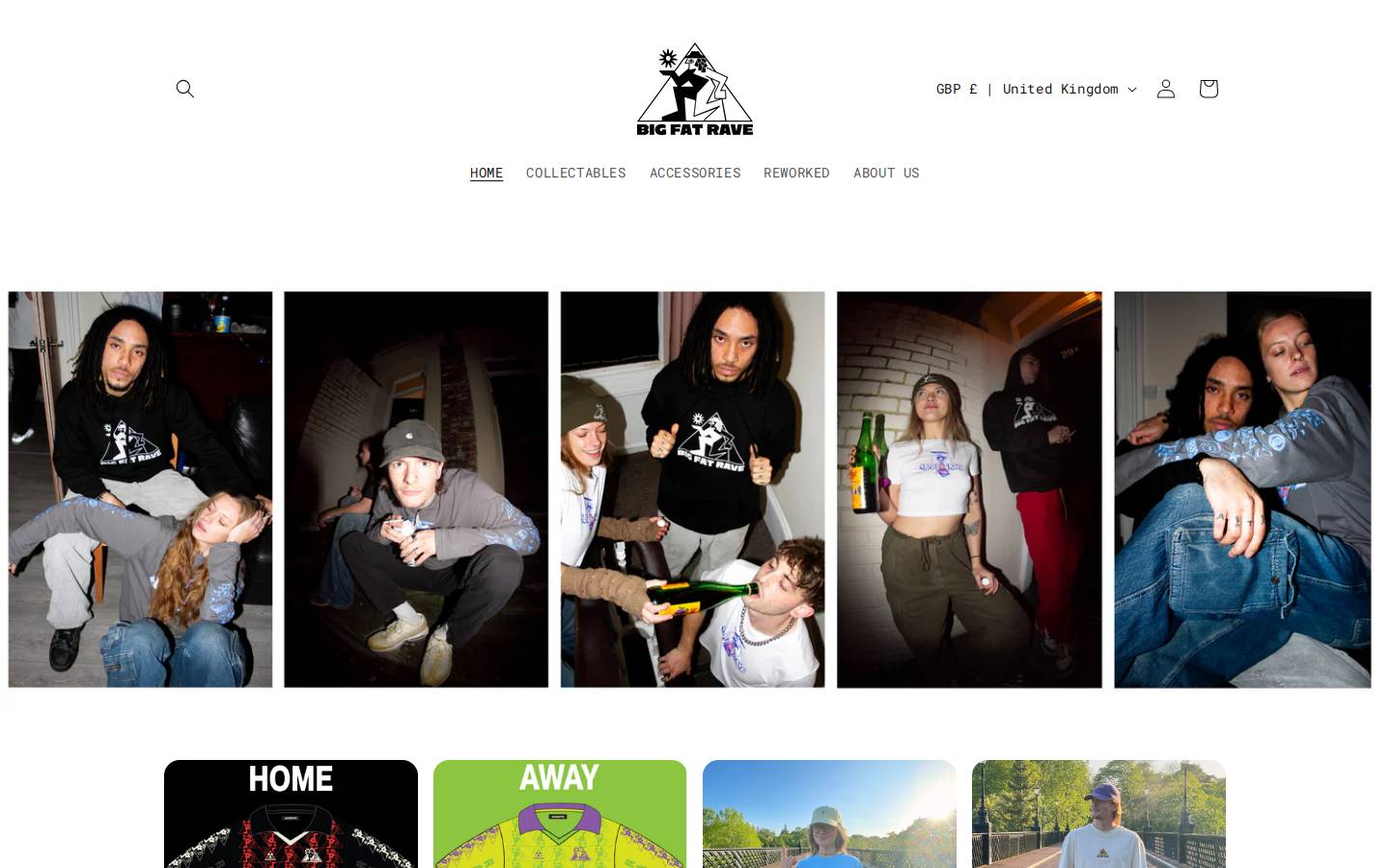 bigfatraveclothing.com homepage screenshot