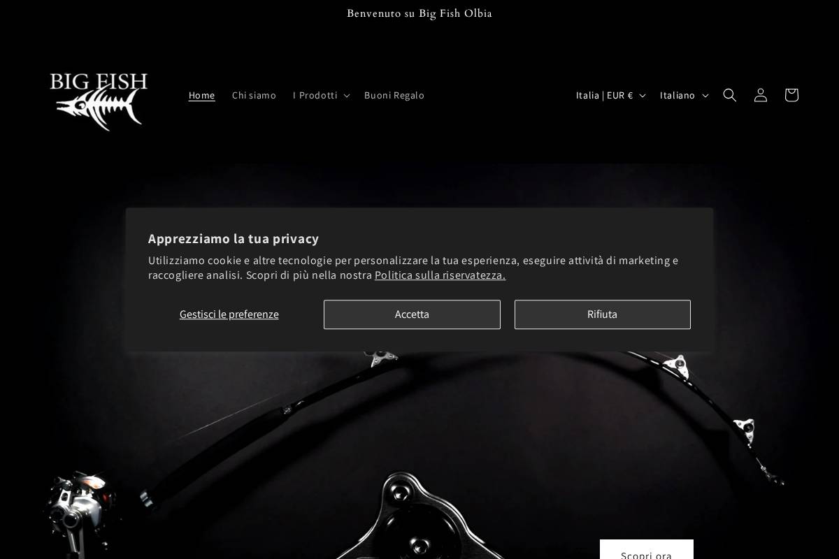 Big Fish Olbia di Deiana Simplicio homepage screenshot
