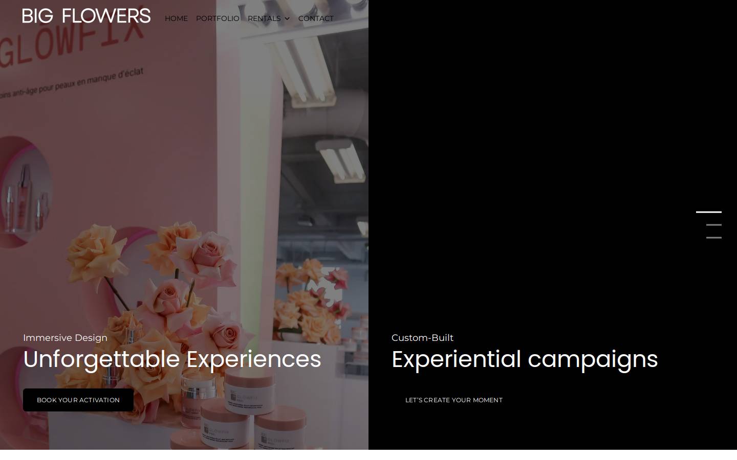 bigflowersmtl.com homepage screenshot