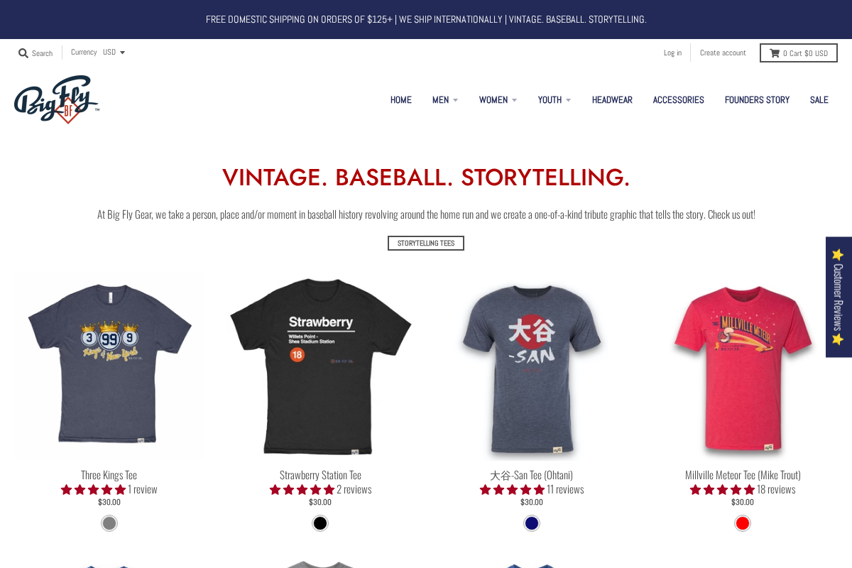 bigflygear.com homepage screenshot