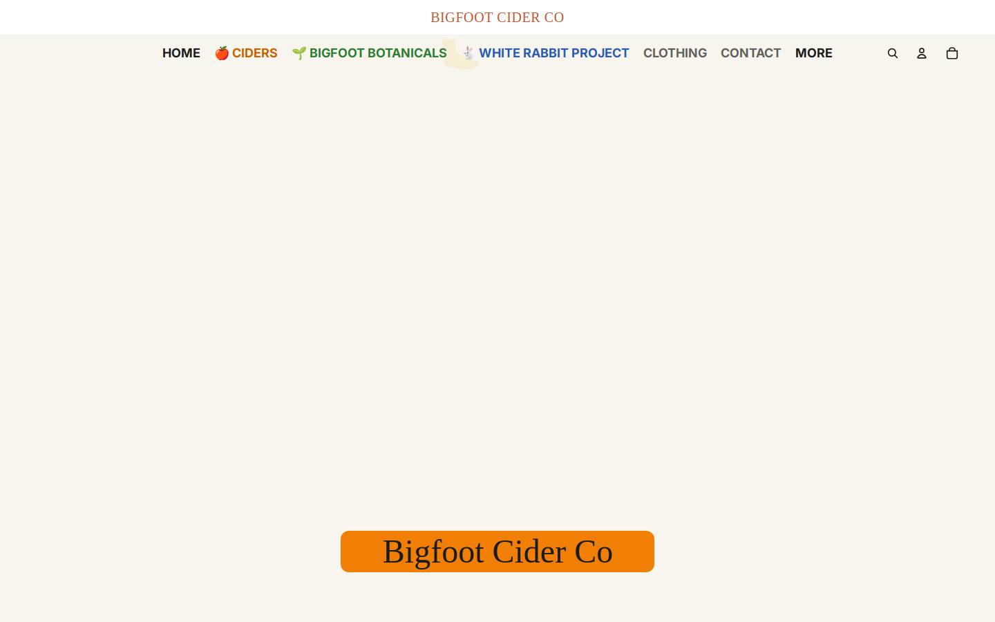 bigfootciderco.com homepage screenshot