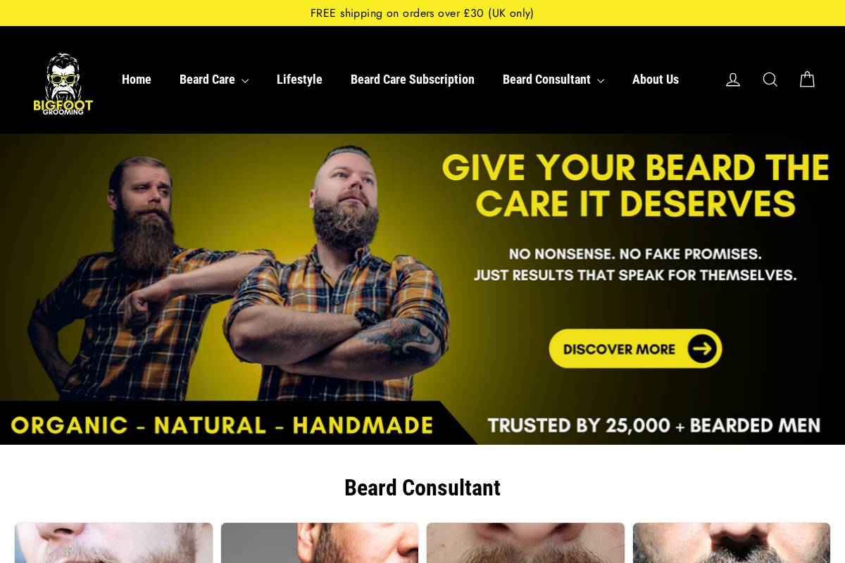 bigfootgrooming.com homepage screenshot