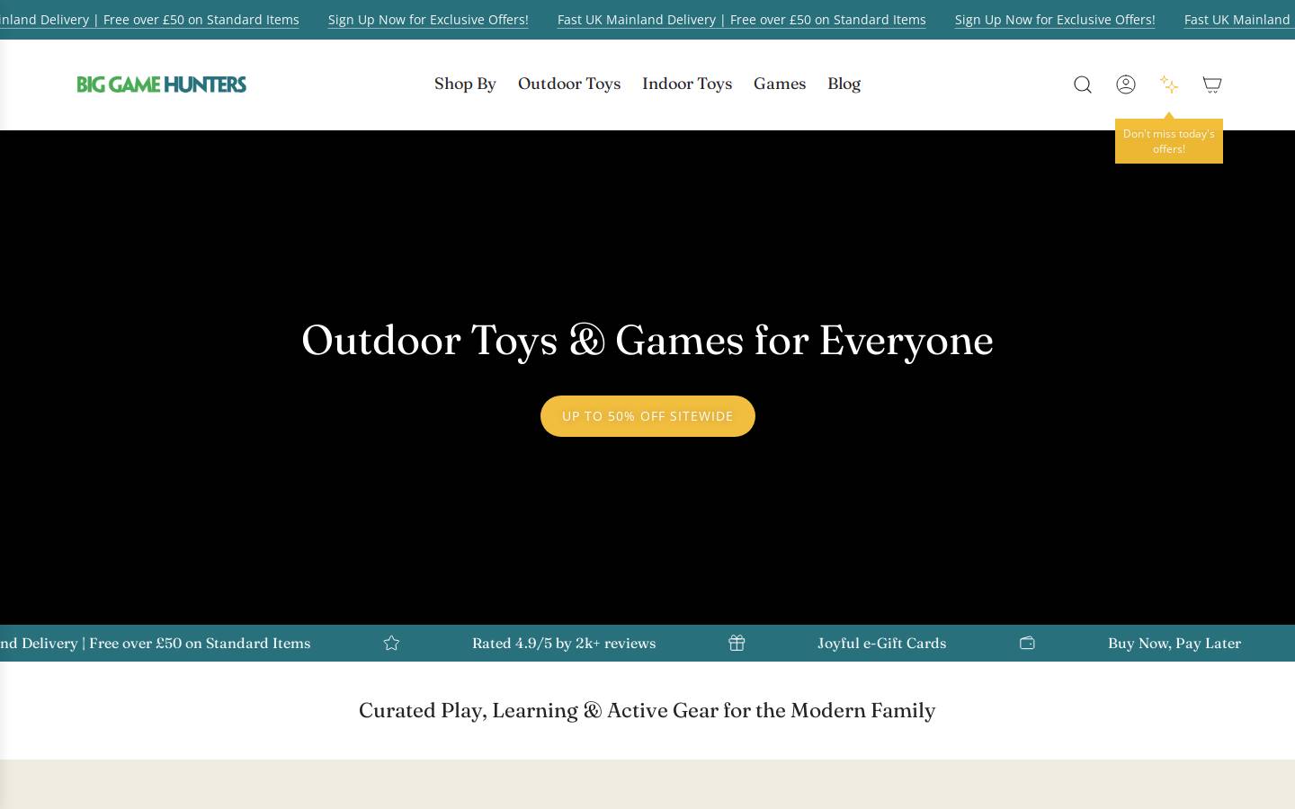Big Game Hunters homepage screenshot